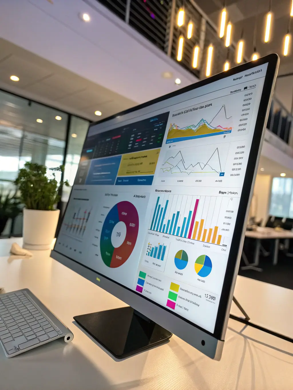 A vibrant Tableau dashboard visualizing key performance indicators, demonstrating data storytelling, in a business intelligence context.